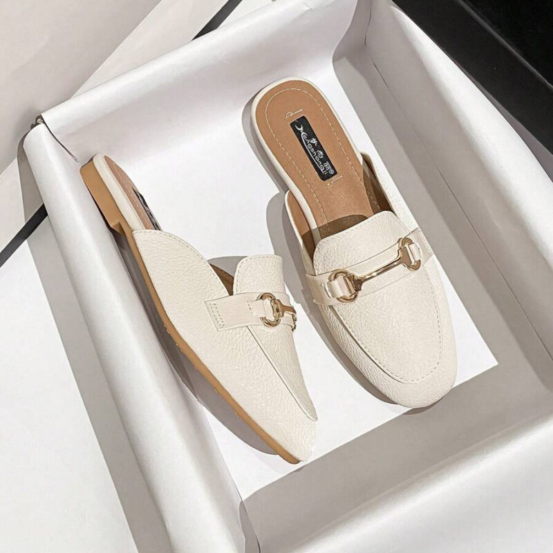 Mengshangli Mocasines planos sin respaldo de...