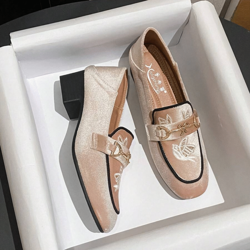 Mengshangli Tacones altos de bloque de color con parches...