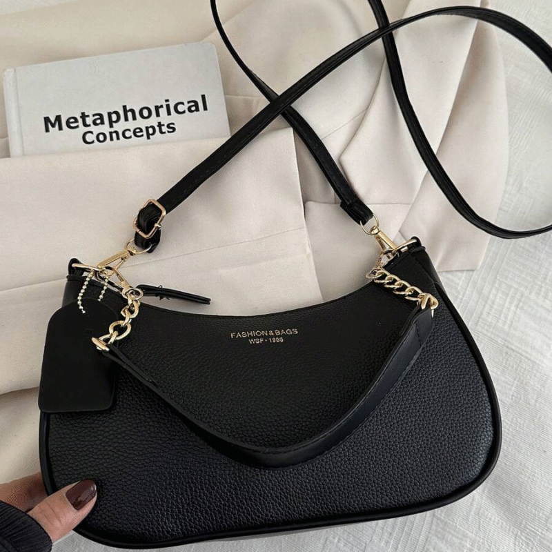 Bolso bandolera de mujer de unicolor versátil...