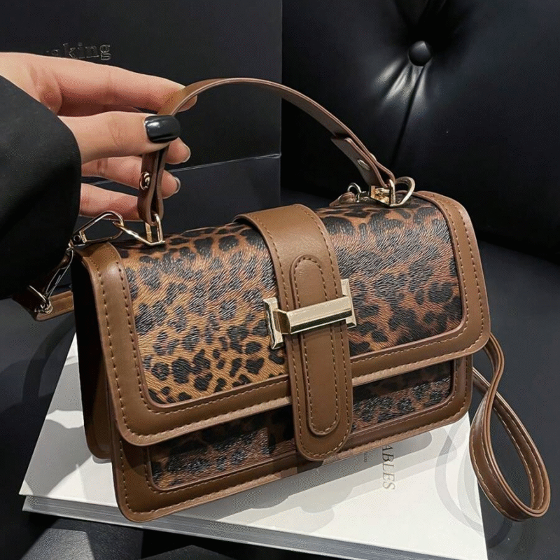 Bolso de mano cuadrado pequeño con estampado...