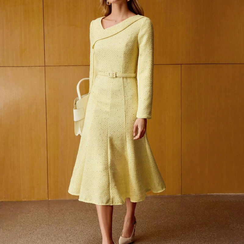 MOTF PREMIUM VESTIDO MIDI ELEGANTE...