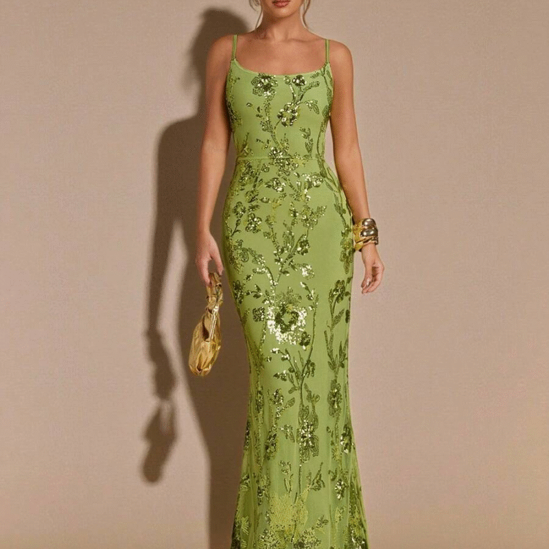 SHEIN BAE Vestido maxi con tirantes de lazo...