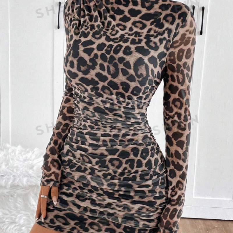 SHEIN EZwear Vestido mini con mangas largas...